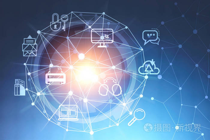 科技與視覺的交融 HUD界面下的深藍網(wǎng)絡通信圖景